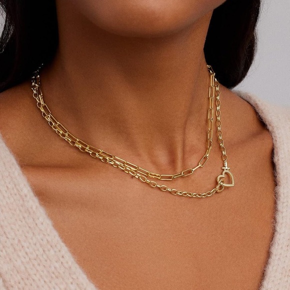 Gorjana NWT Parker Heart Necklace - Gold - Picture 4 of 9